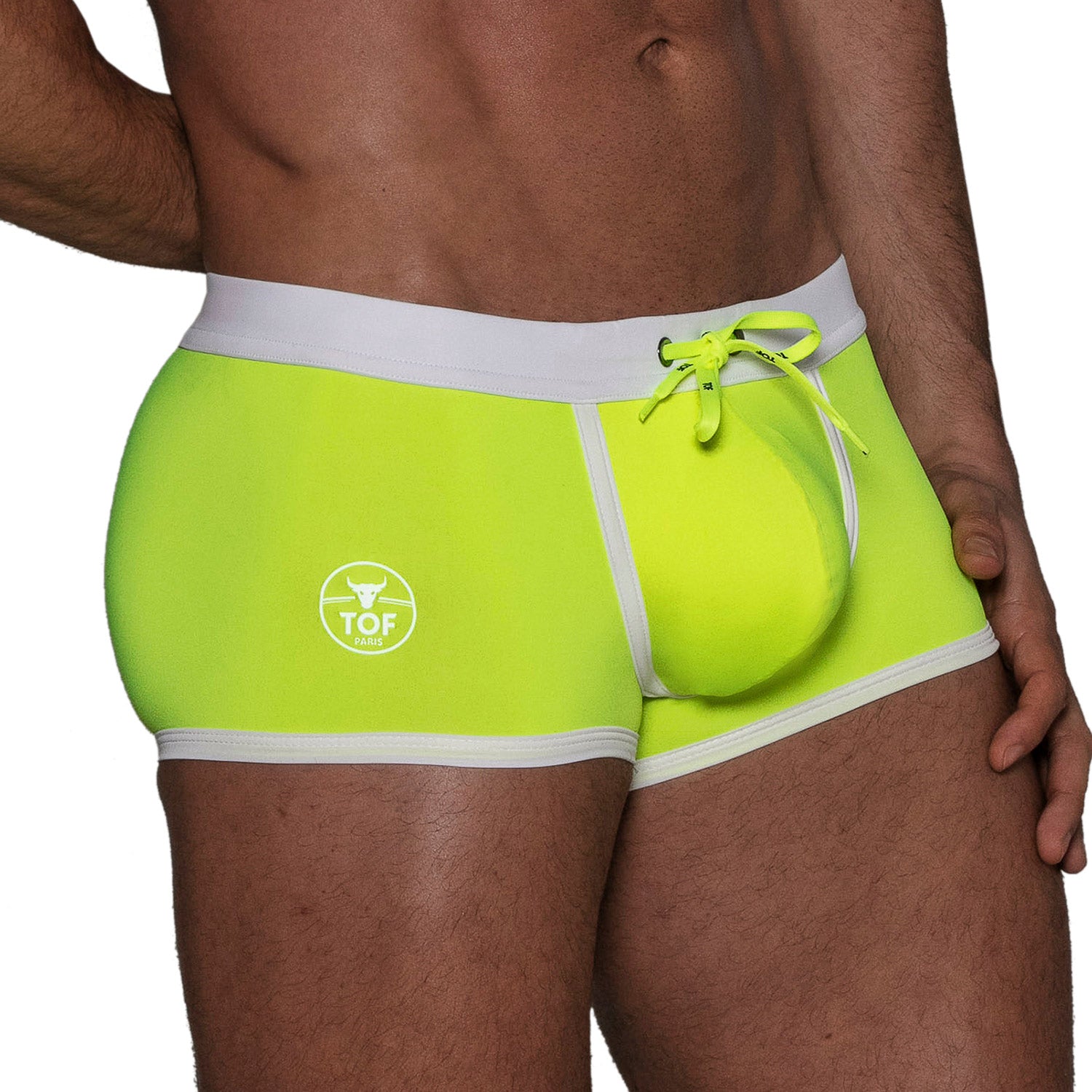 Neon Swim Trunks Yellow