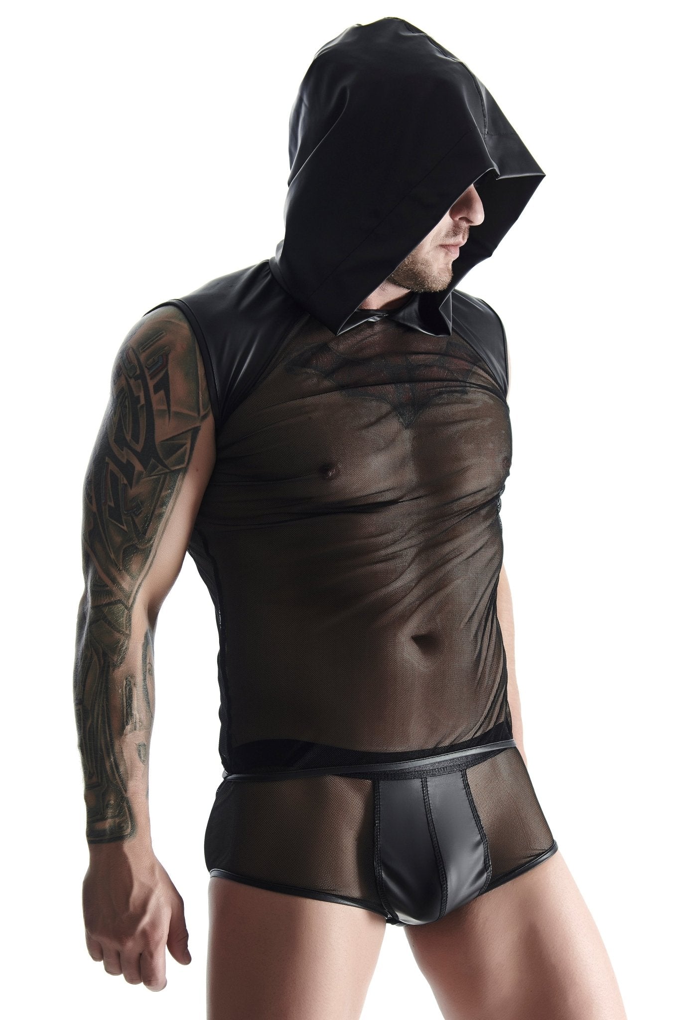 Herren Kapuzenshirt TSH018 schwarz - XXL - Regnes Fetish Planet - Shop Deutschland Noodosz