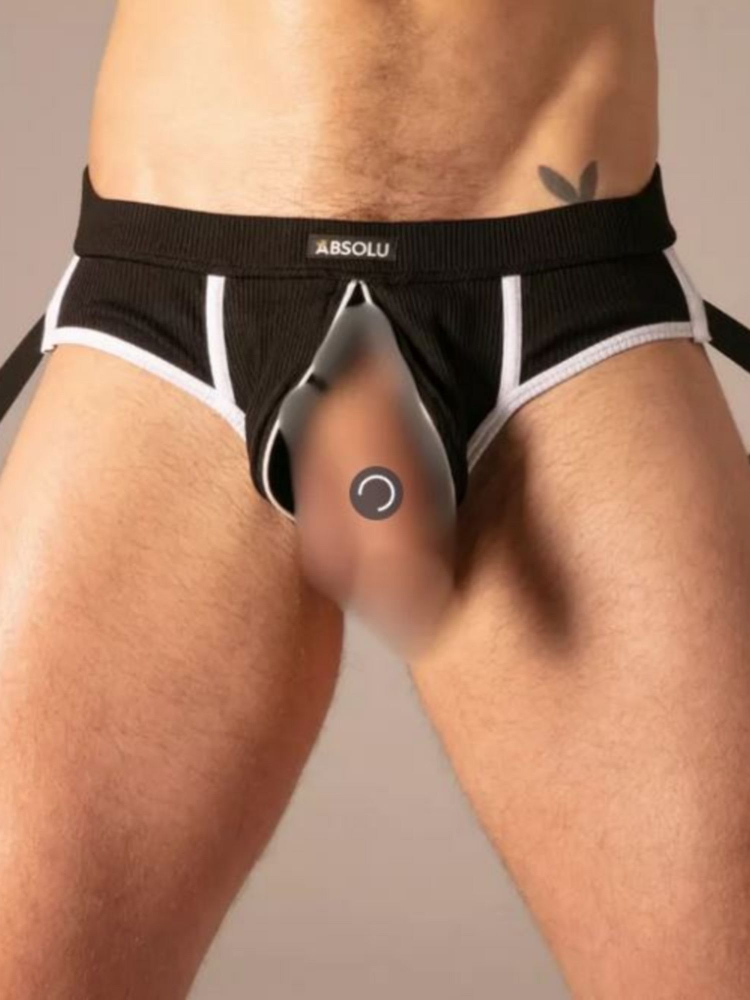 Rib Zip Jockstrap, Jock mit Reißverschluss