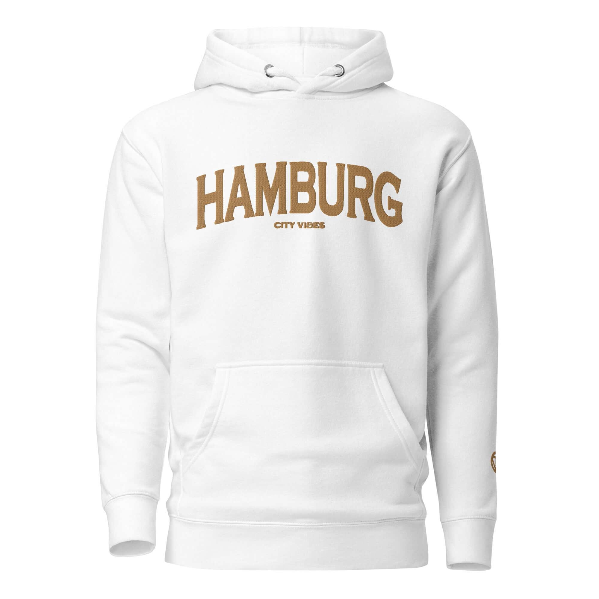 TOV Hoodie City | HAMBURG (Weiß/Gold) * Unisex