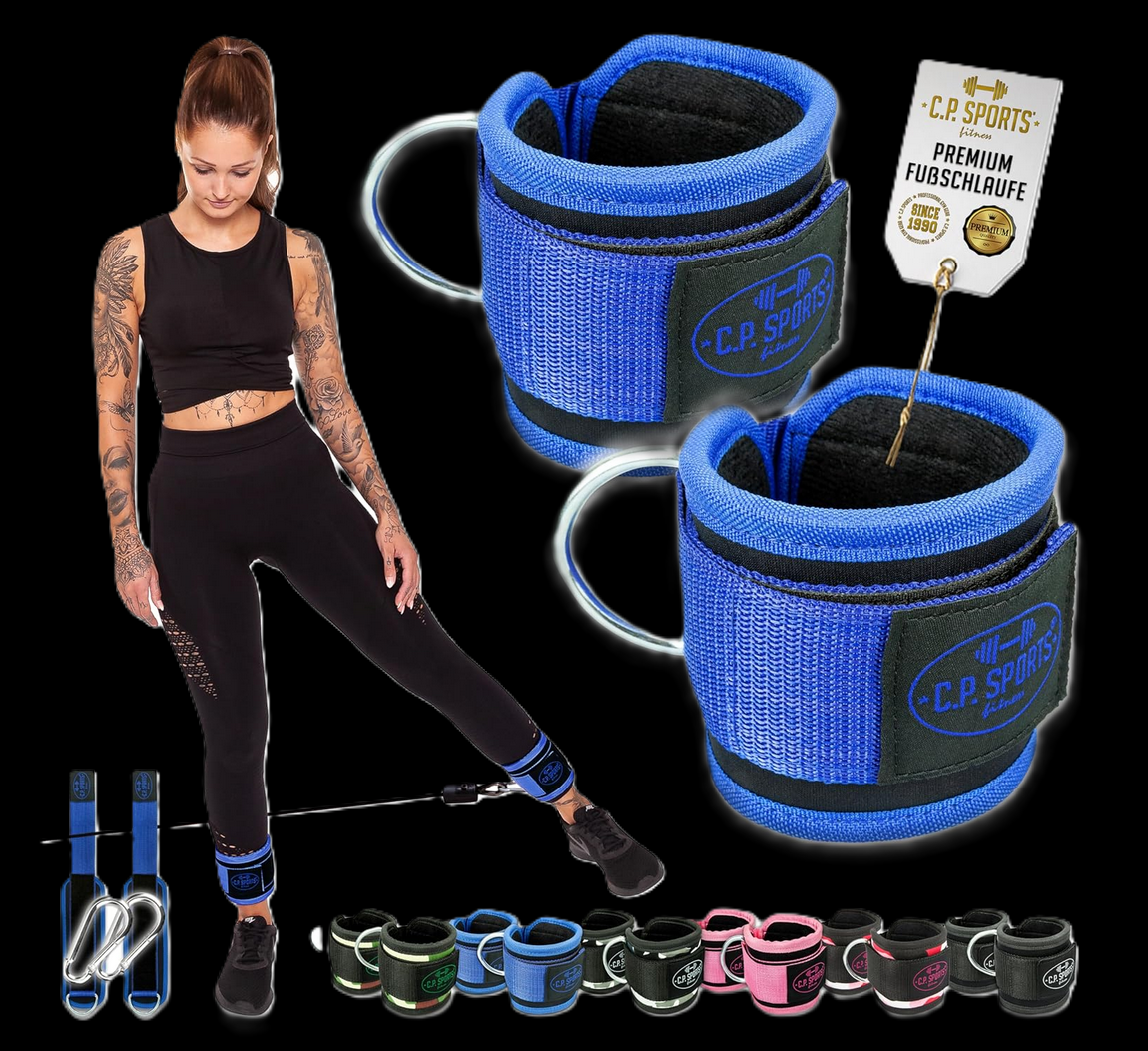 Premium Fußschlaufen- Blau / Pink - C.P. Sports - G4-3