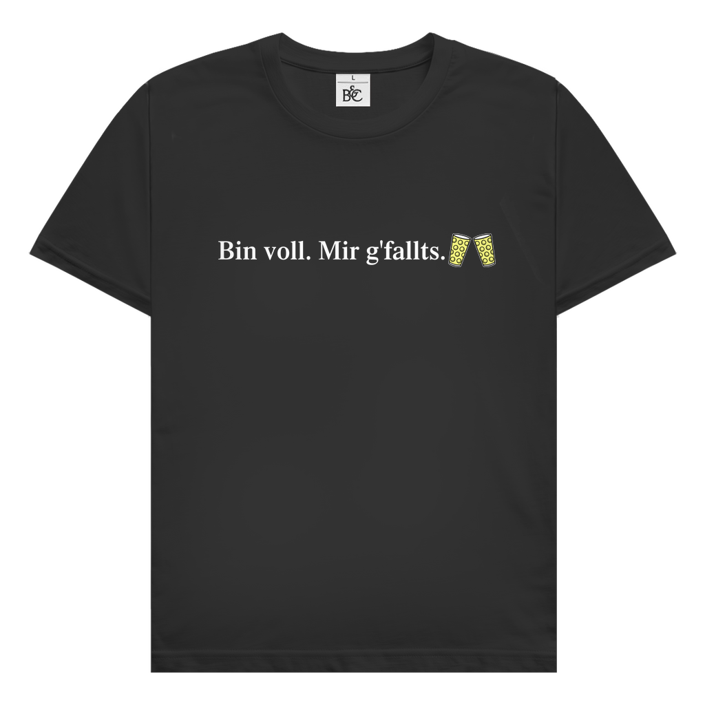 Herren T-Shirt Bin voll mir gfallts