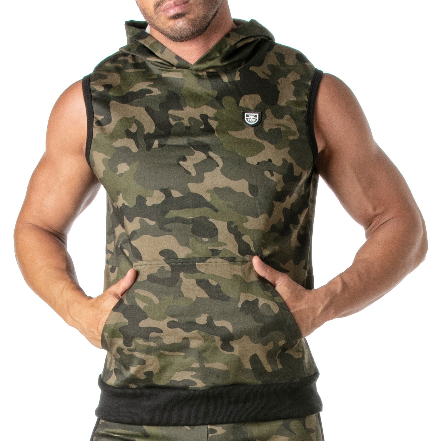 Ärmelloser Hoodie im Army‑Stil - TOF Paris - Shop Deutschland Noodosz