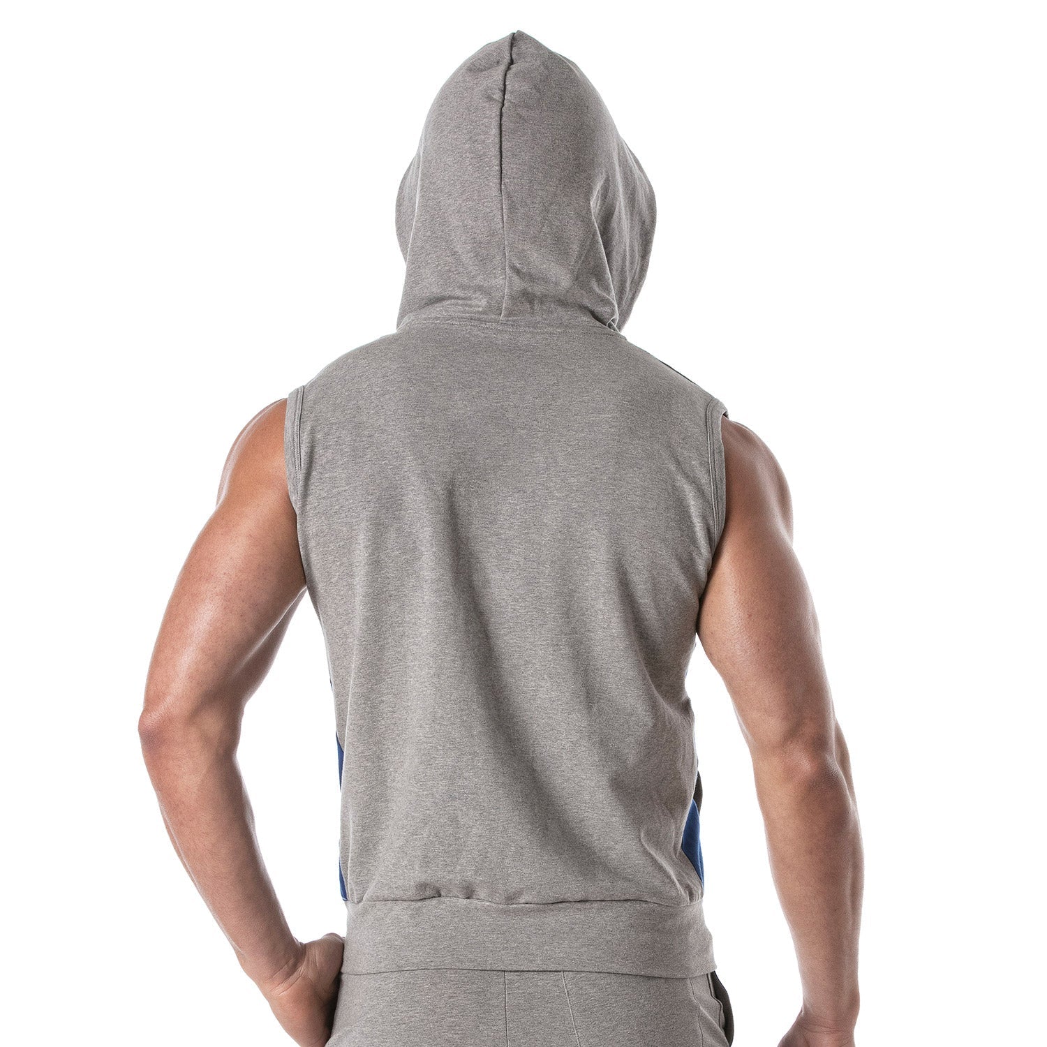 Ärmelloser Hoodie mit Reißverschluss – Grau - TOF Paris - Shop Deutschland Noodosz