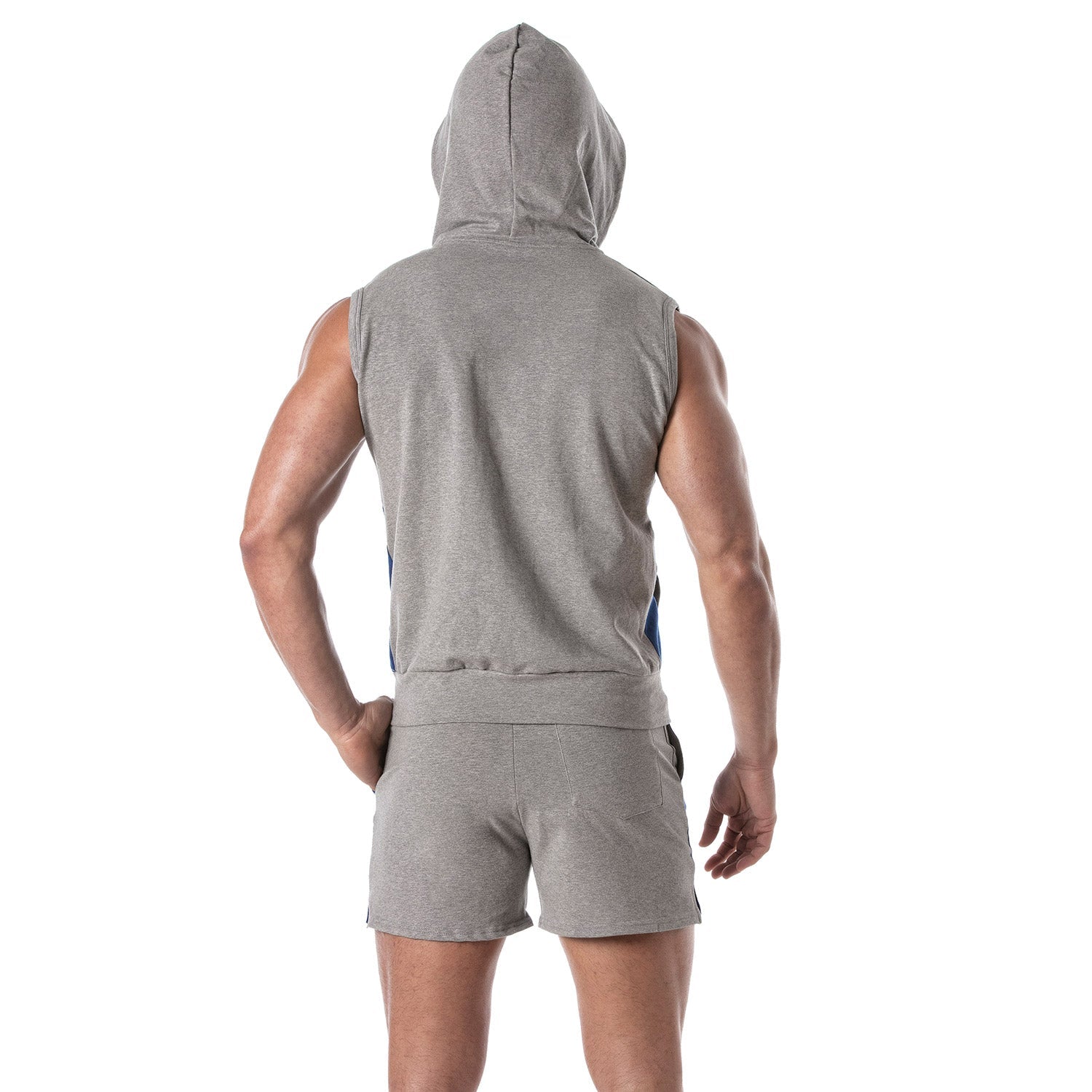 Ärmelloser Hoodie mit Reißverschluss – Grau - TOF Paris - Shop Deutschland Noodosz