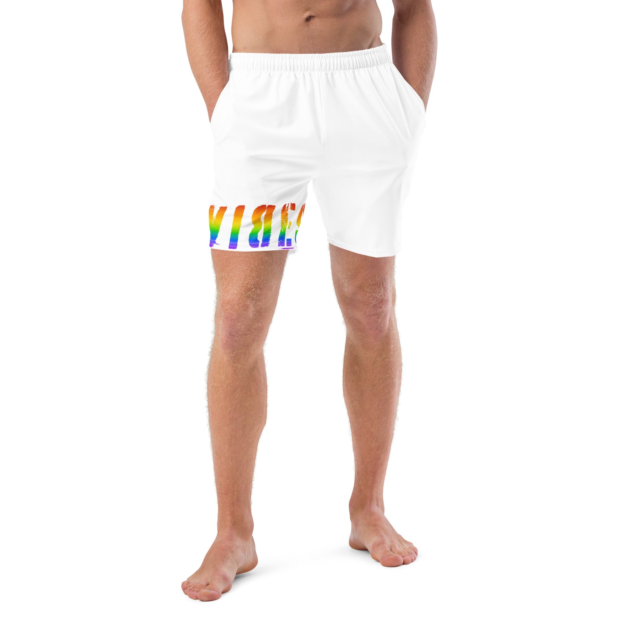 TOV Badeshorts VIBES II LGBTQ (Weiß)
