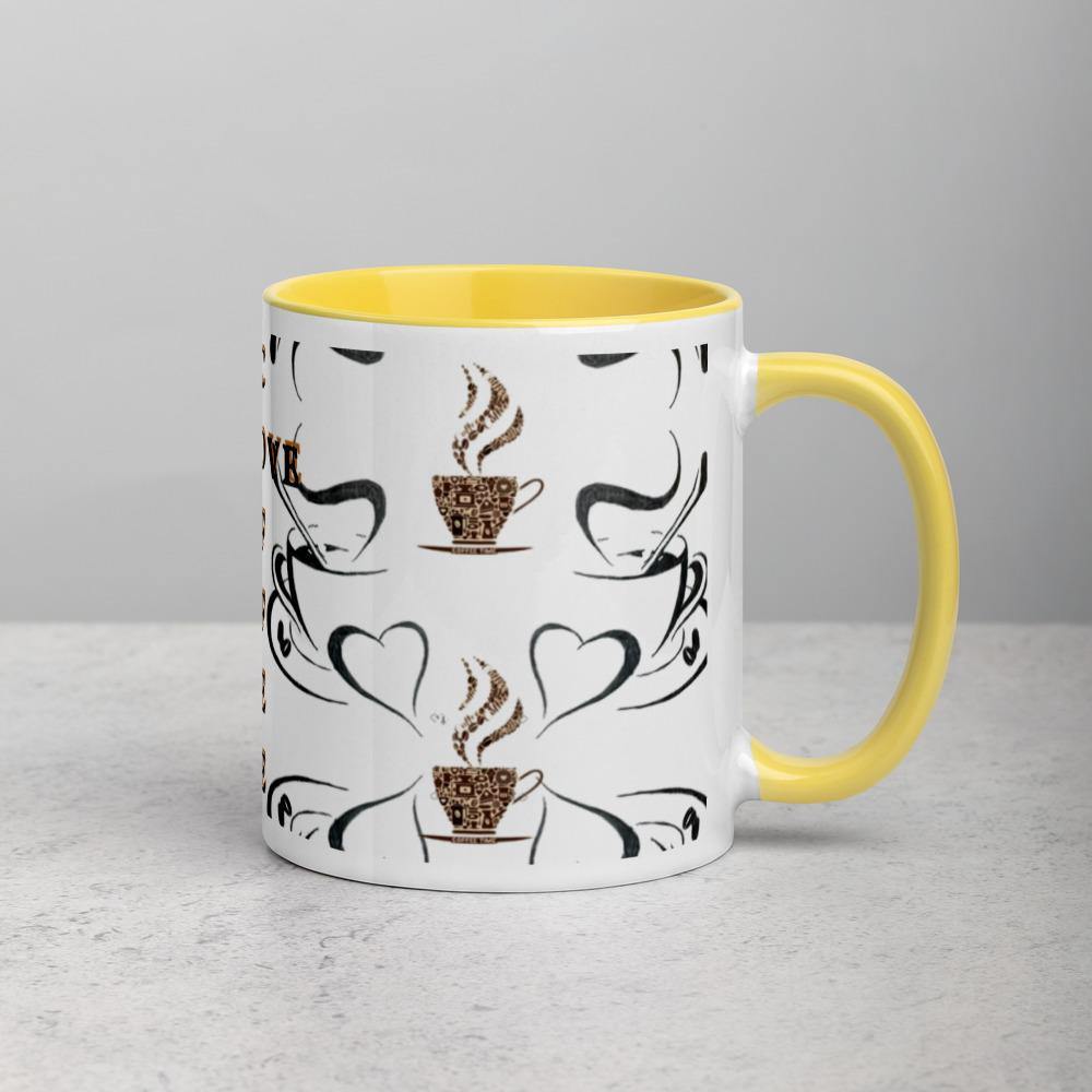 All you need is Love and Coffee - Tasse mit farbiger Innenseite - NiZED - Shop Deutschland Noodosz