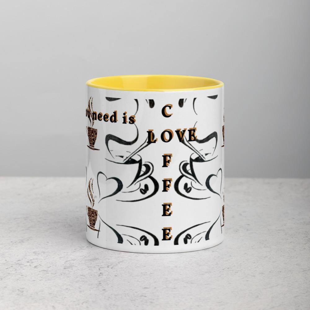 All you need is Love and Coffee - Tasse mit farbiger Innenseite - NiZED - Shop Deutschland Noodosz