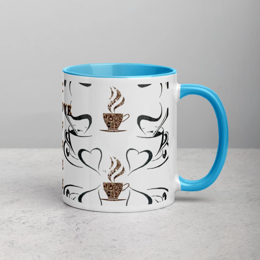 All you need is Love and Coffee - Tasse mit farbiger Innenseite - NiZED - Shop Deutschland Noodosz