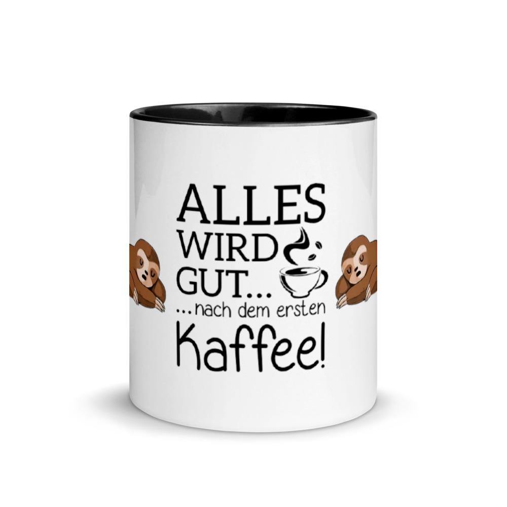 Alles wird gut nach dem ersten Kaffee - Tasse mit farbiger Innenseite - NiZED - Shop Deutschland Noodosz