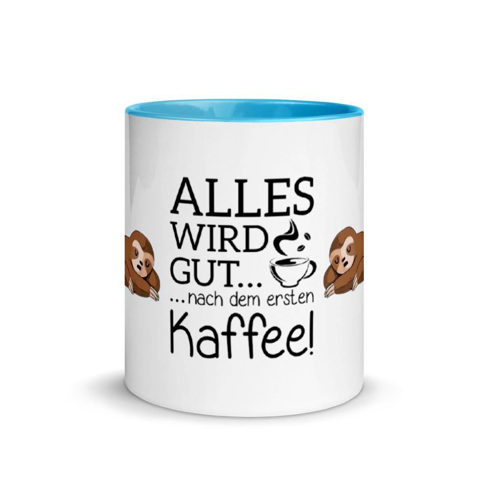 Alles wird gut nach dem ersten Kaffee - Tasse mit farbiger Innenseite - NiZED - Shop Deutschland Noodosz