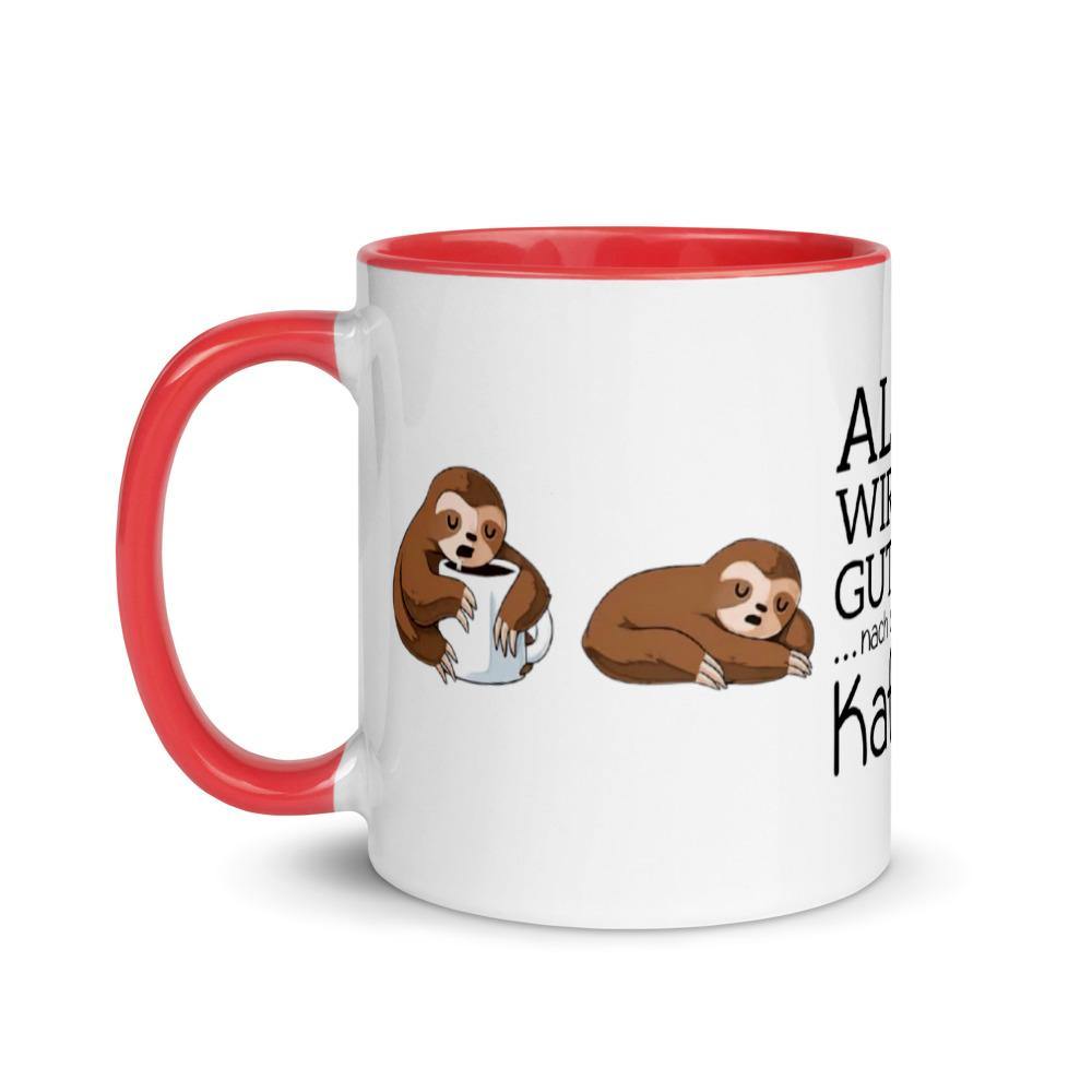 Alles wird gut nach dem ersten Kaffee - Tasse mit farbiger Innenseite - NiZED - Shop Deutschland Noodosz
