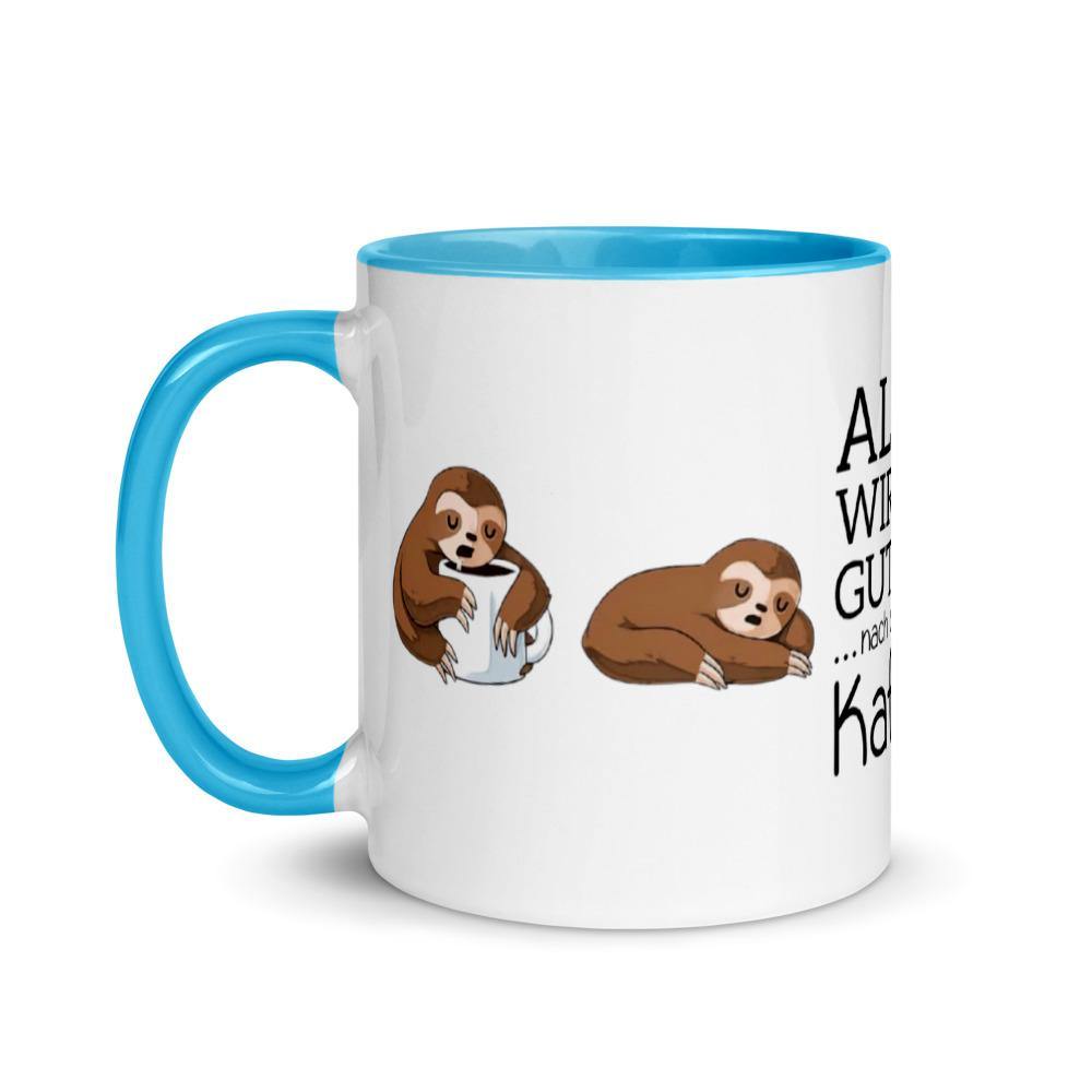 Alles wird gut nach dem ersten Kaffee - Tasse mit farbiger Innenseite - NiZED - Shop Deutschland Noodosz