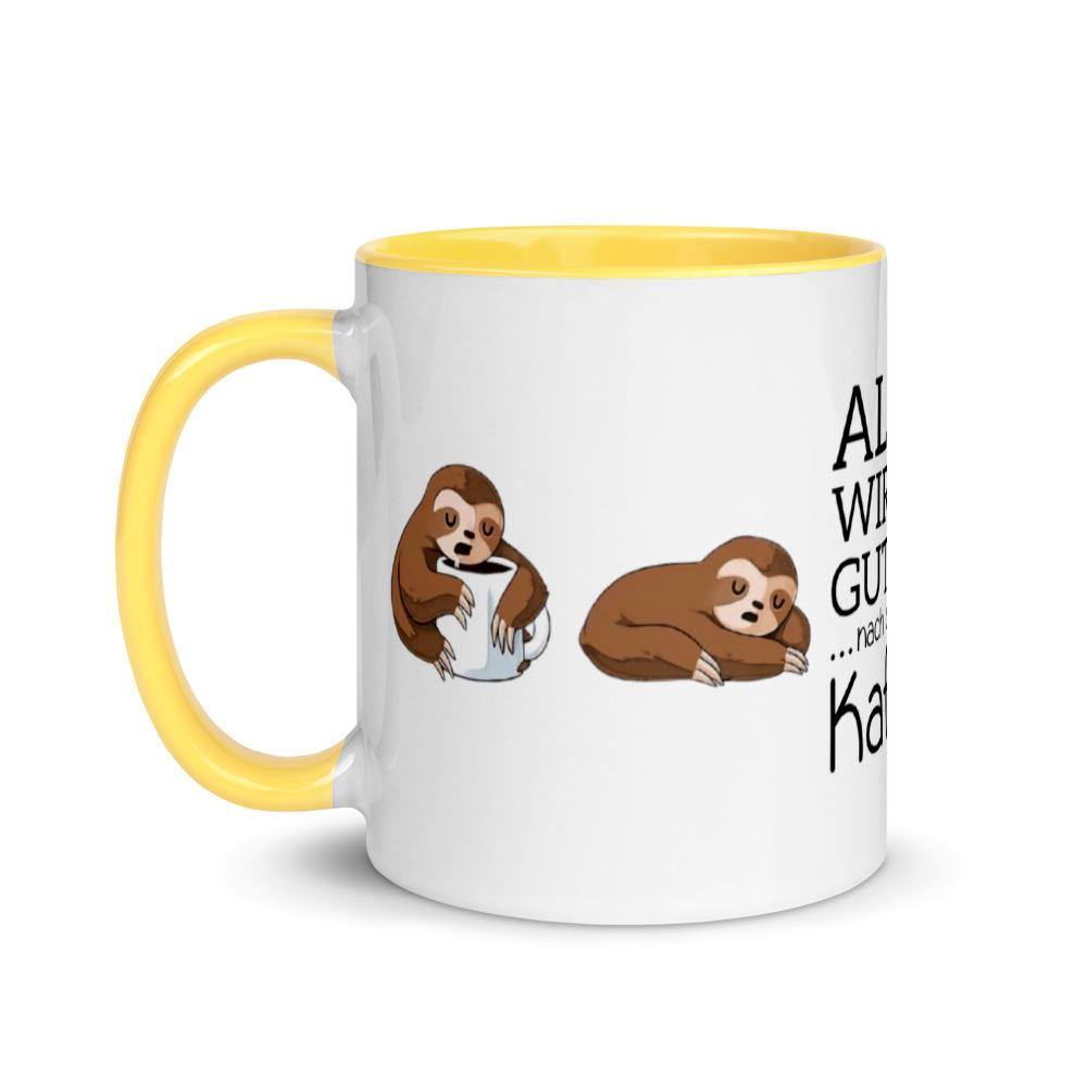 Alles wird gut nach dem ersten Kaffee - Tasse mit farbiger Innenseite - NiZED - Shop Deutschland Noodosz