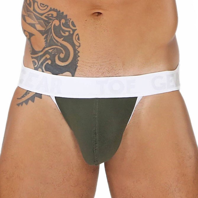 Alpha Jockstrap Khaki - Weiß - TOF Paris - Shop Deutschland Noodosz