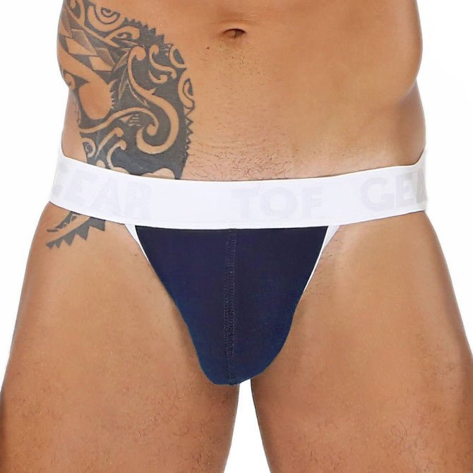Alpha Jockstrap Navy - Weiß - TOF Paris - Shop Deutschland Noodosz