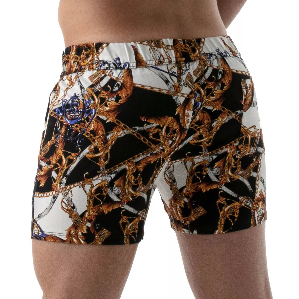 Baroque Mid Thigh Shorts Gold - TOF Paris - Shop Deutschland Noodosz