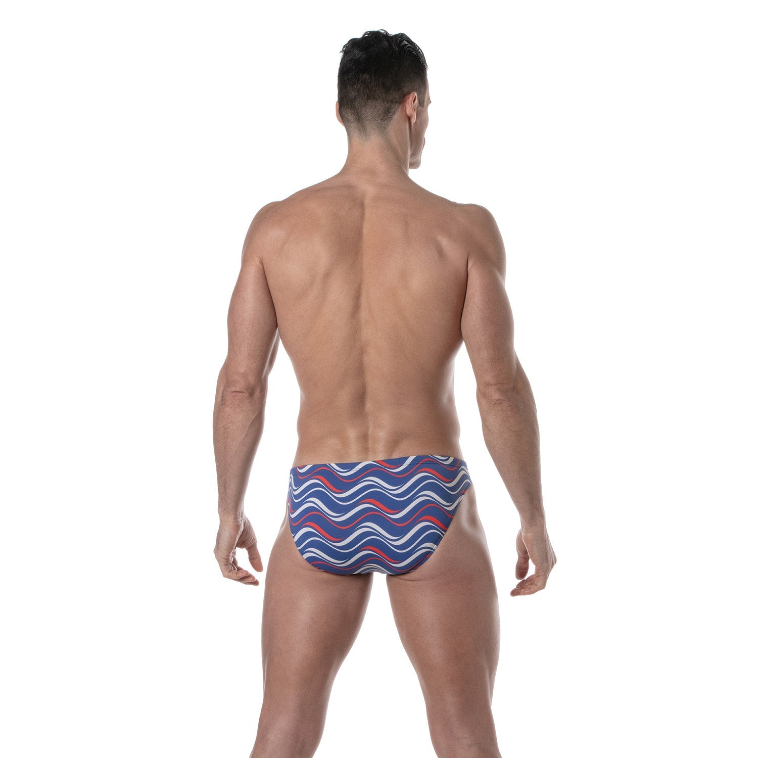 Bedruckte Badehose, Badeslip – Blau - TOF Paris - Shop Deutschland Noodosz