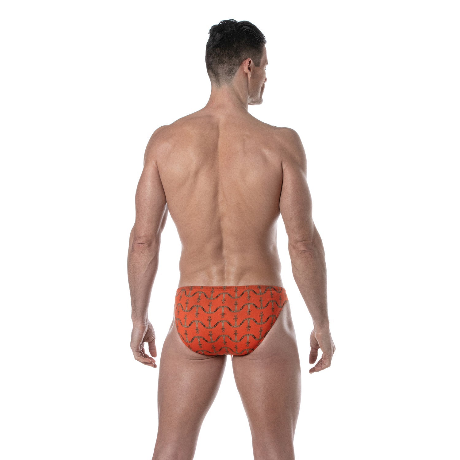 Bedruckte Badehose, Badeslip – Orange - TOF Paris - Shop Deutschland Noodosz