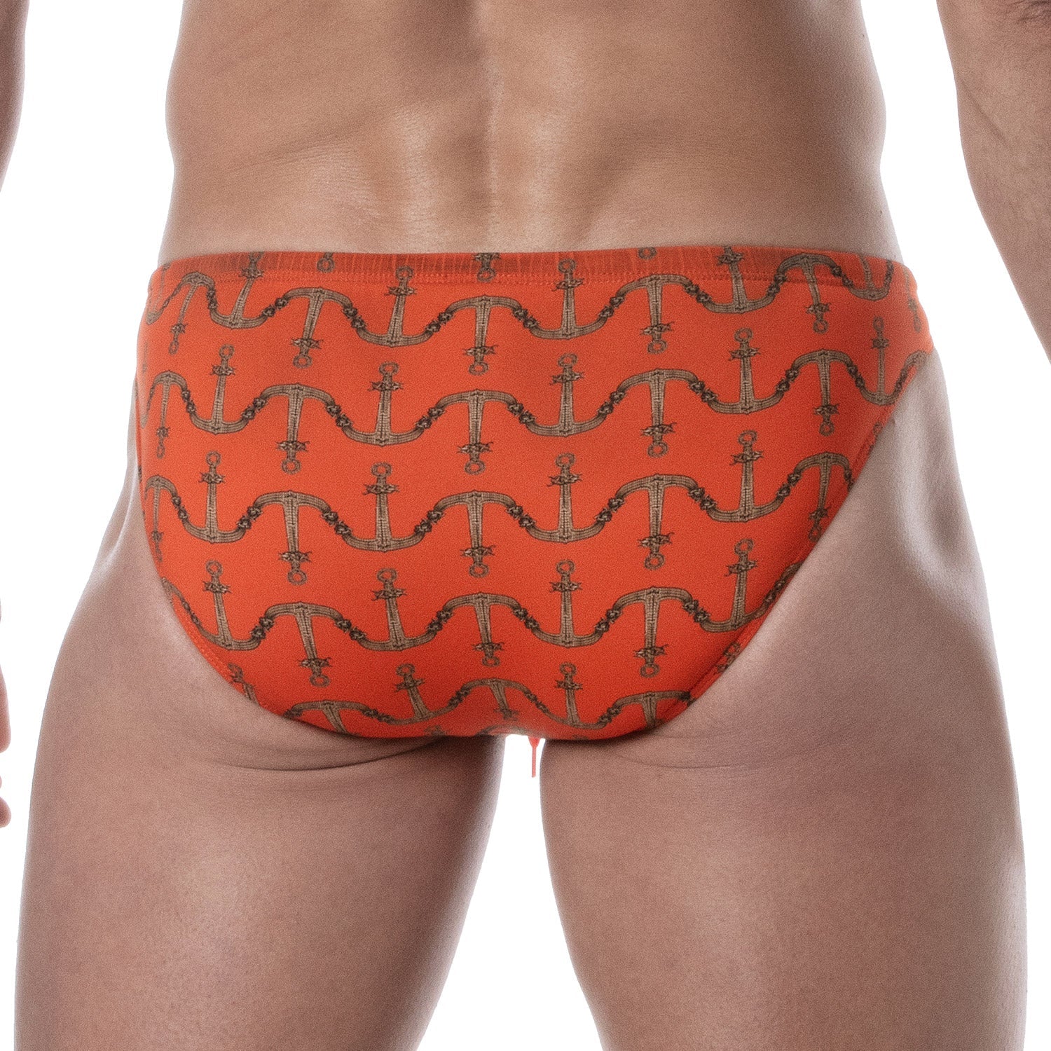 Bedruckte Badehose, Badeslip – Orange - TOF Paris - Shop Deutschland Noodosz