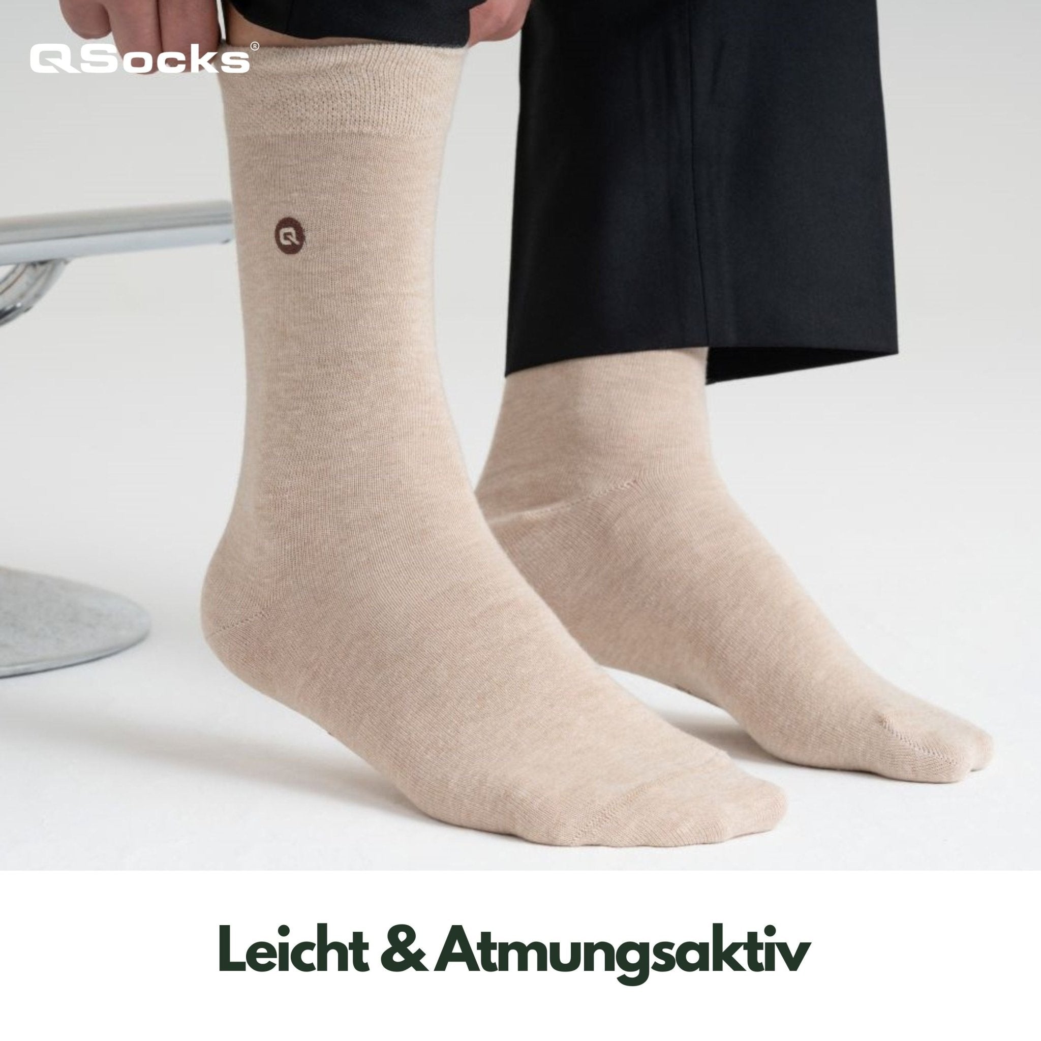Business Anzug Socken aus Bio - Baumwolle 4X Paar - QOLONIA - Shop Deutschland Noodosz