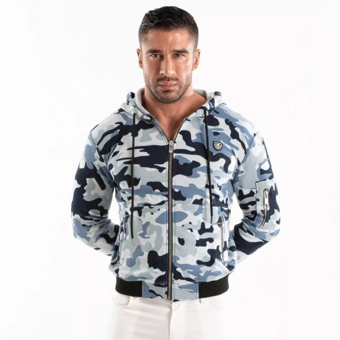Camo Fleece Hoodie Blue - noodosz - TOF Paris - 