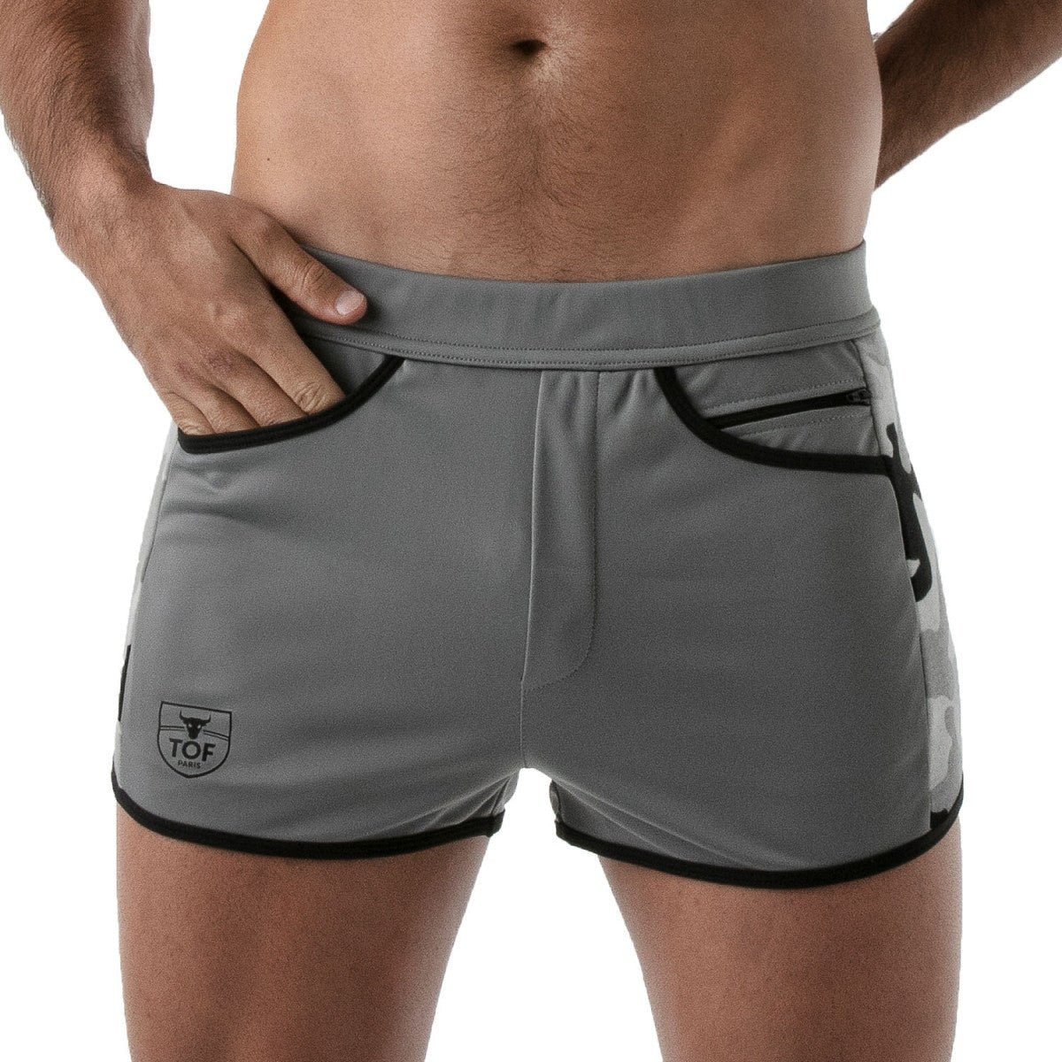 Camo Gym Shorts Grau - TOF Paris - Shop Deutschland Noodosz