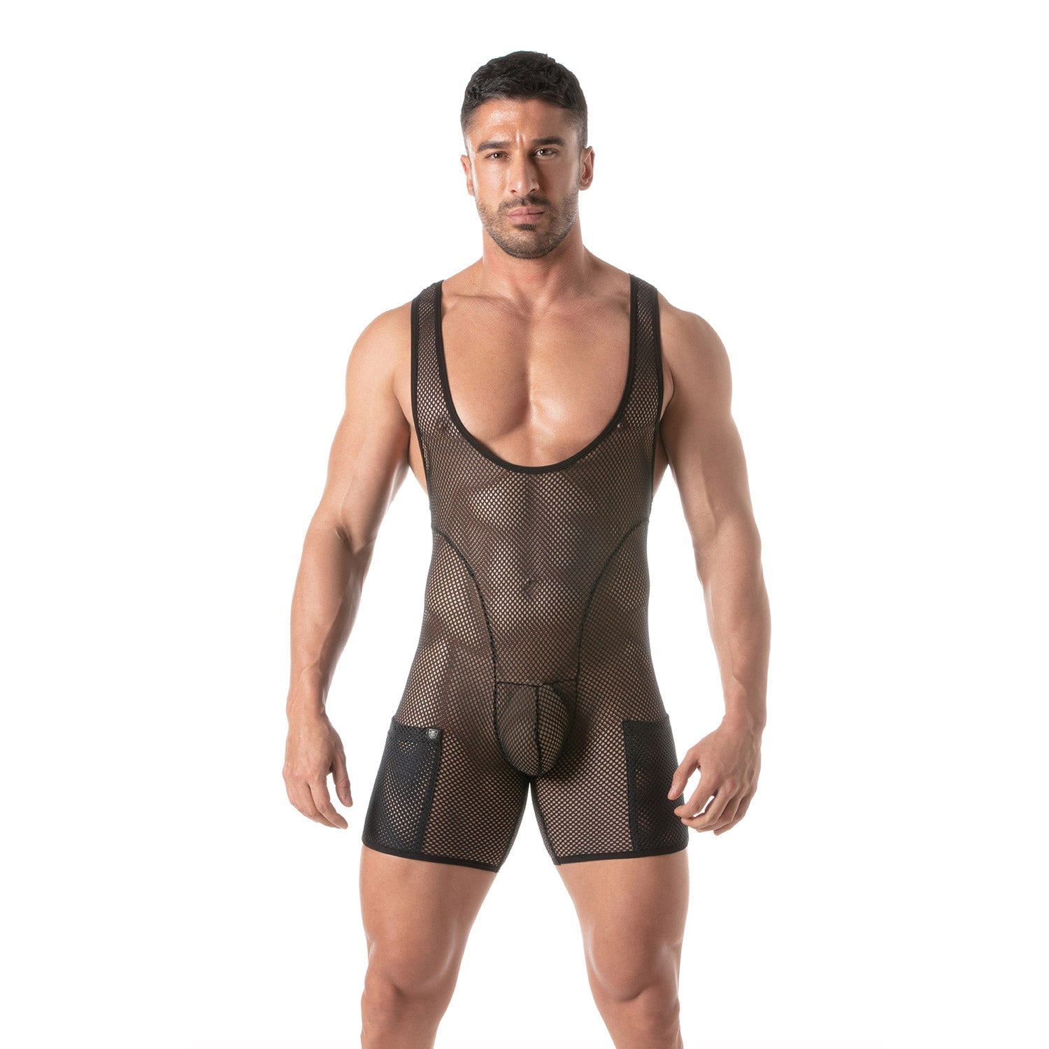 Circuit Wrestling - Body aus transparentem Mesh – Schwarz - TOF Paris - Shop Deutschland Noodosz