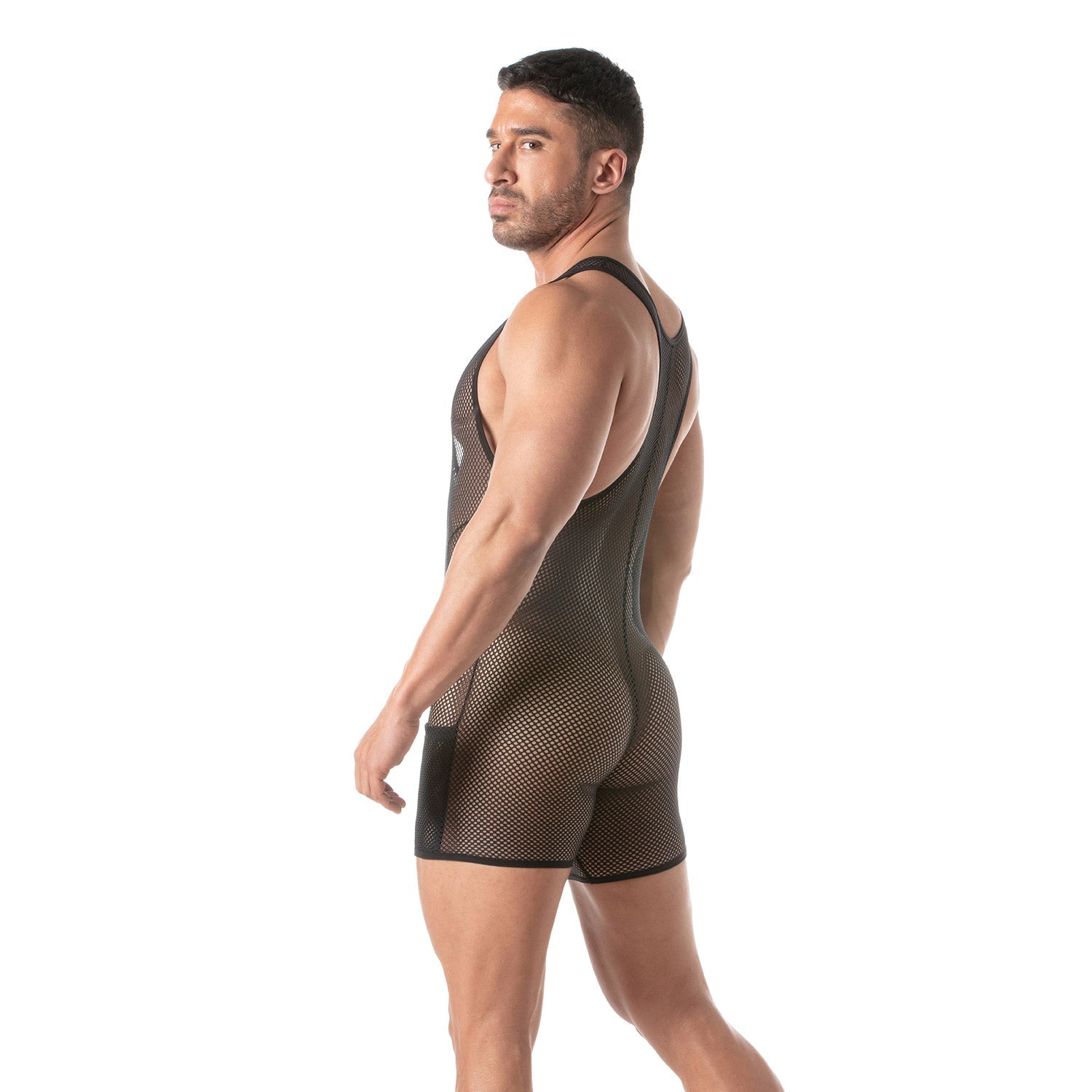 Circuit Wrestling - Body aus transparentem Mesh – Schwarz - TOF Paris - Shop Deutschland Noodosz