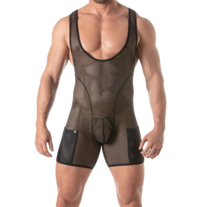 Circuit Wrestling - Body aus transparentem Mesh – Schwarz - TOF Paris - Shop Deutschland Noodosz