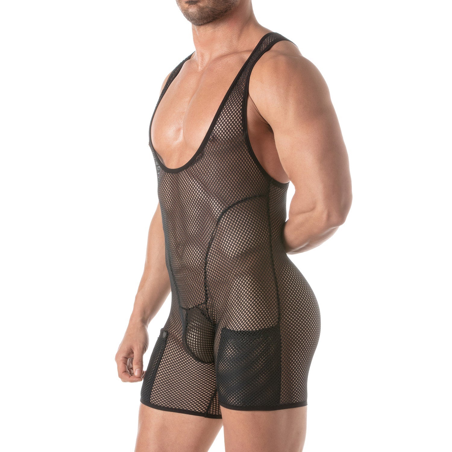 Circuit Wrestling - Body aus transparentem Mesh – Schwarz - TOF Paris - Shop Deutschland Noodosz
