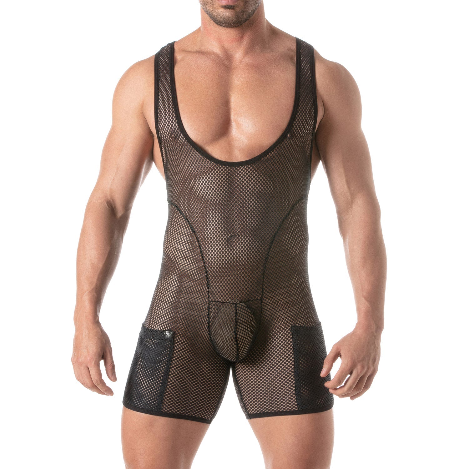 Circuit Wrestling - Body aus transparentem Mesh – Schwarz - TOF Paris - Shop Deutschland Noodosz