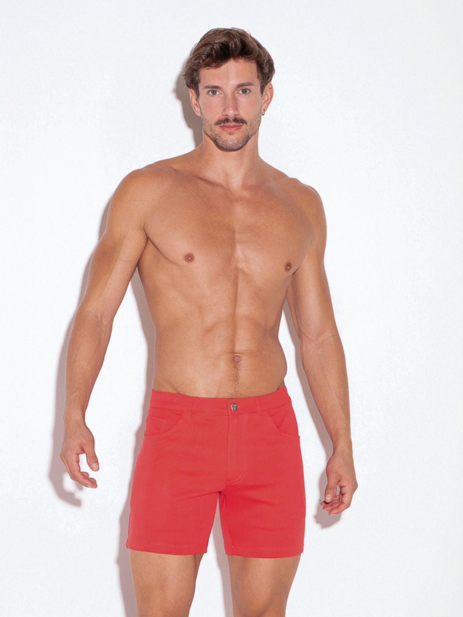 Code 22 - 5 POCKET STRETCH 9712S Chino Shorts, Coral - kurze Hose - noodosz