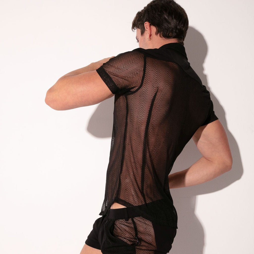 CODE 22 9824 ROCK Shirt, transparentes Nadelstreifen Hemd - noodosz - Code 22 - 
