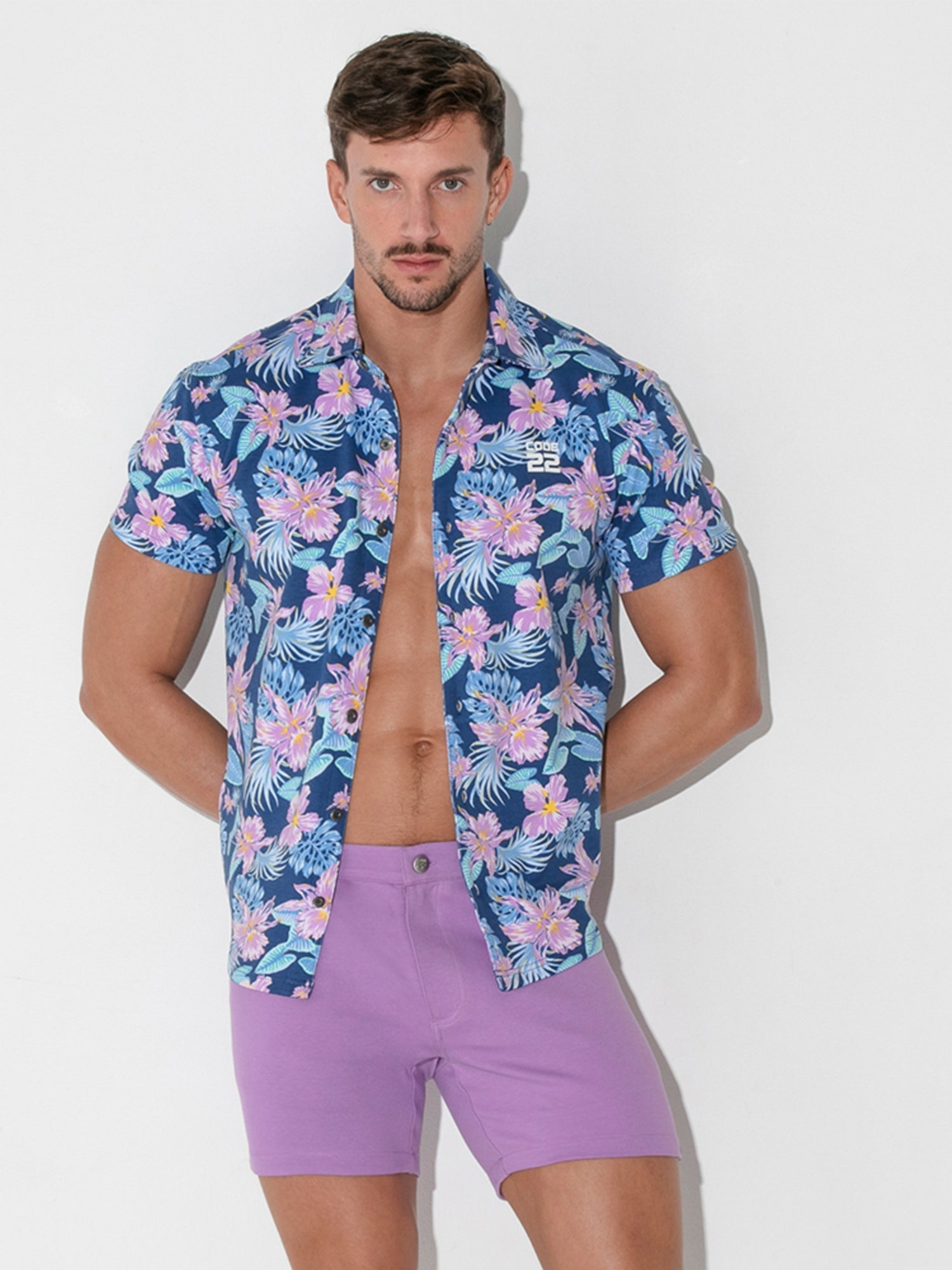 CODE 22 AQUA Stretch Hemd 9721 - noodosz - Code 22 - Kleidung & Accessoires:Herren:Herrenmode:Shirts & Hemden:Freizeithemden & Shirts