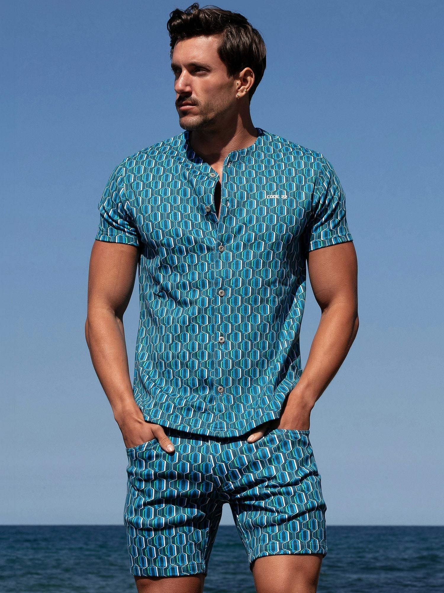 CODE 22 Baseball Shirt 9726, Freizeithemd bedruckt - Code 22 - Shop Deutschland Noodosz