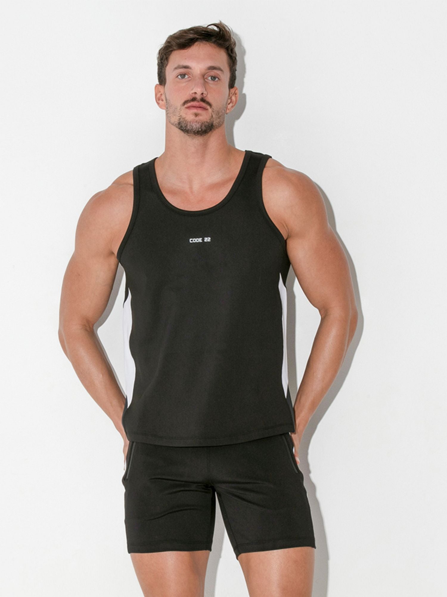 CODE 22 BLACK RUSH TANK TOP 9922 - noodosz CODE 22  BLACK RUSH TANK TOP 9922 Code 22 Kleidung & Accessoires:Herren:Herrenmode:Fitnessmode:Sporttops nudosz.myshopify.com