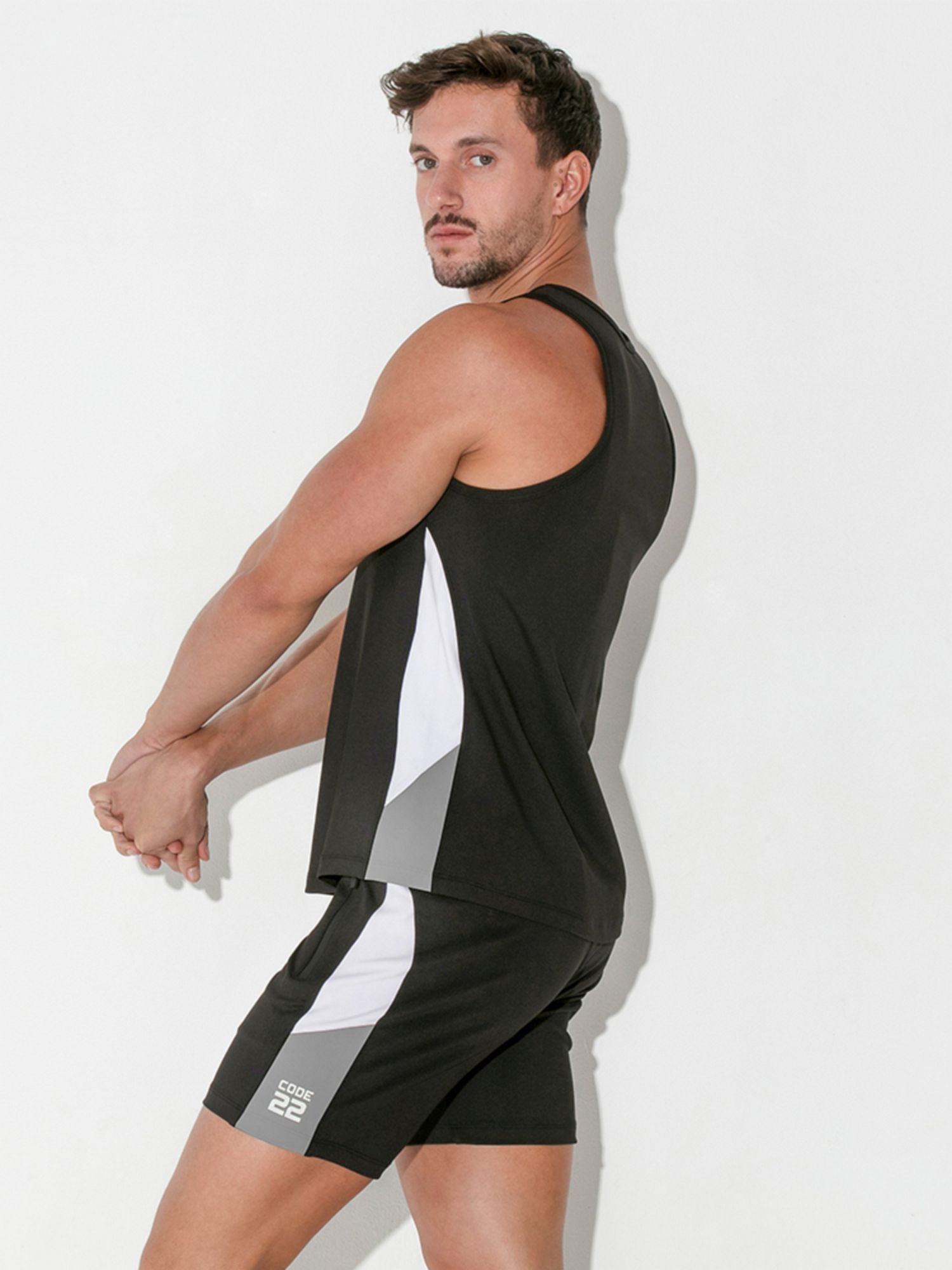 CODE 22 BLACK RUSH TANK TOP 9922 - noodosz CODE 22  BLACK RUSH TANK TOP 9922 Code 22 Kleidung & Accessoires:Herren:Herrenmode:Fitnessmode:Sporttops nudosz.myshopify.com