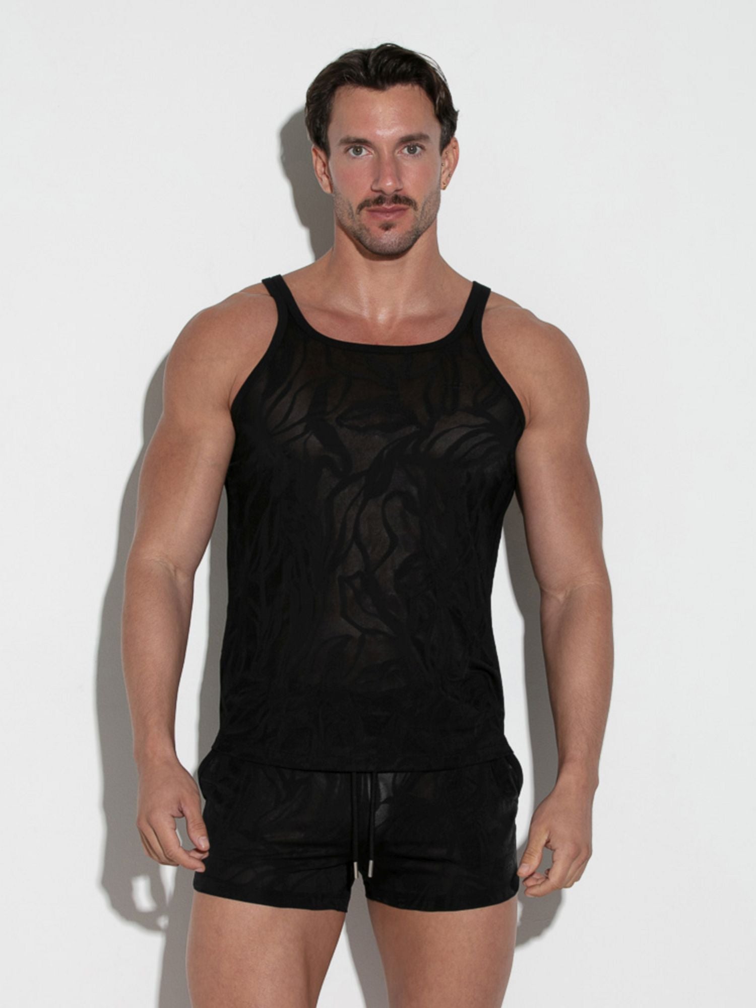CODE 22 BRIGATE JAQUARD Tank Top 9757 Black - Code 22 - Shop Deutschland Noodosz
