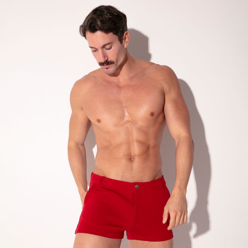 Code 22 FITTED STRETCH Chino Shorts 9746S, Red - Code 22 - Shop Deutschland Noodosz