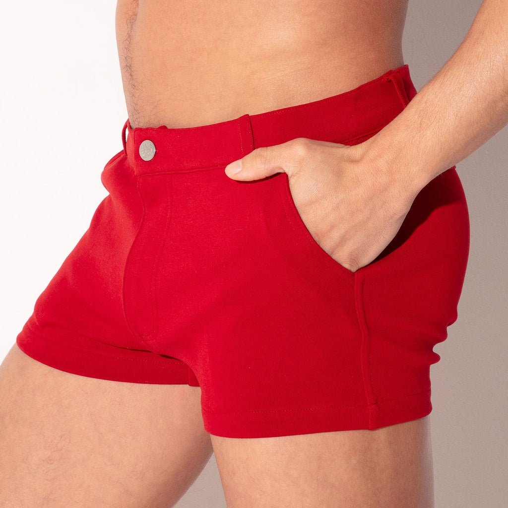 Code 22 FITTED STRETCH Chino Shorts 9746S, Red - Code 22 - Shop Deutschland Noodosz