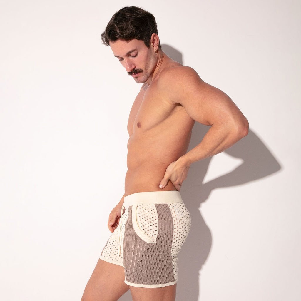 CODE 22 KNITTED MOSAIC Short 7019, kurze Strickhose - Code 22 - Shop Deutschland Noodosz