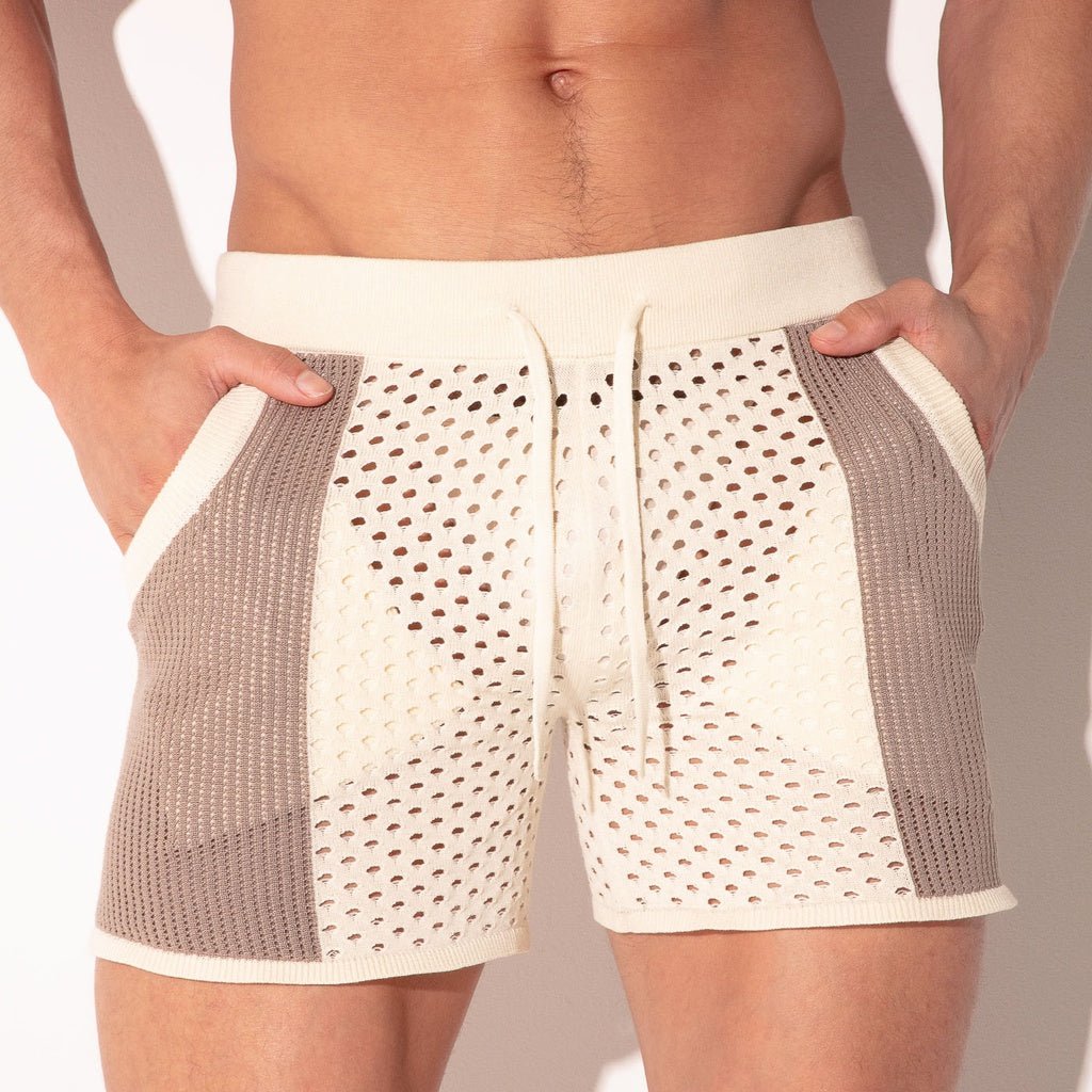 CODE 22 KNITTED MOSAIC Short 7019, kurze Strickhose - Code 22 - Shop Deutschland Noodosz