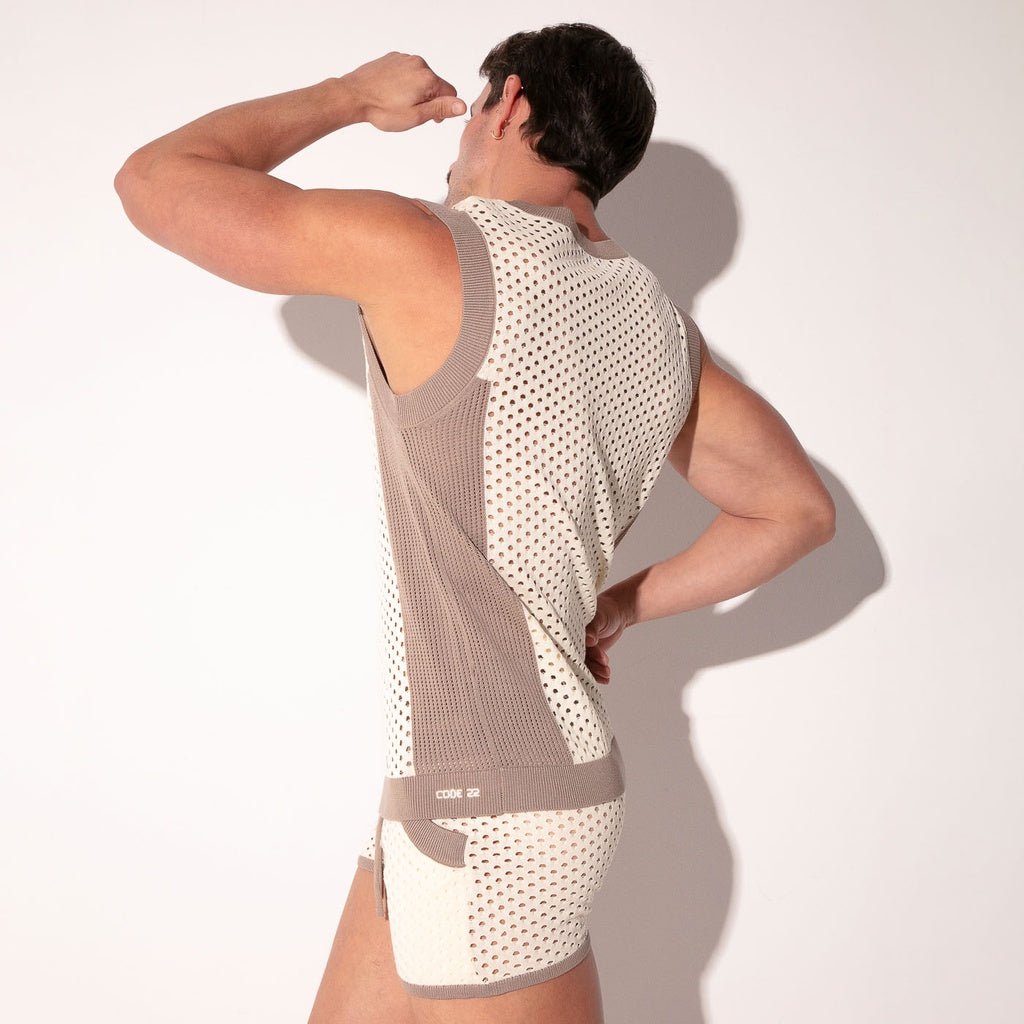 CODE 22 MOSAIC TANKTOP, ärmelloses Strickshirt 7018 - Code 22 - Shop Deutschland Noodosz