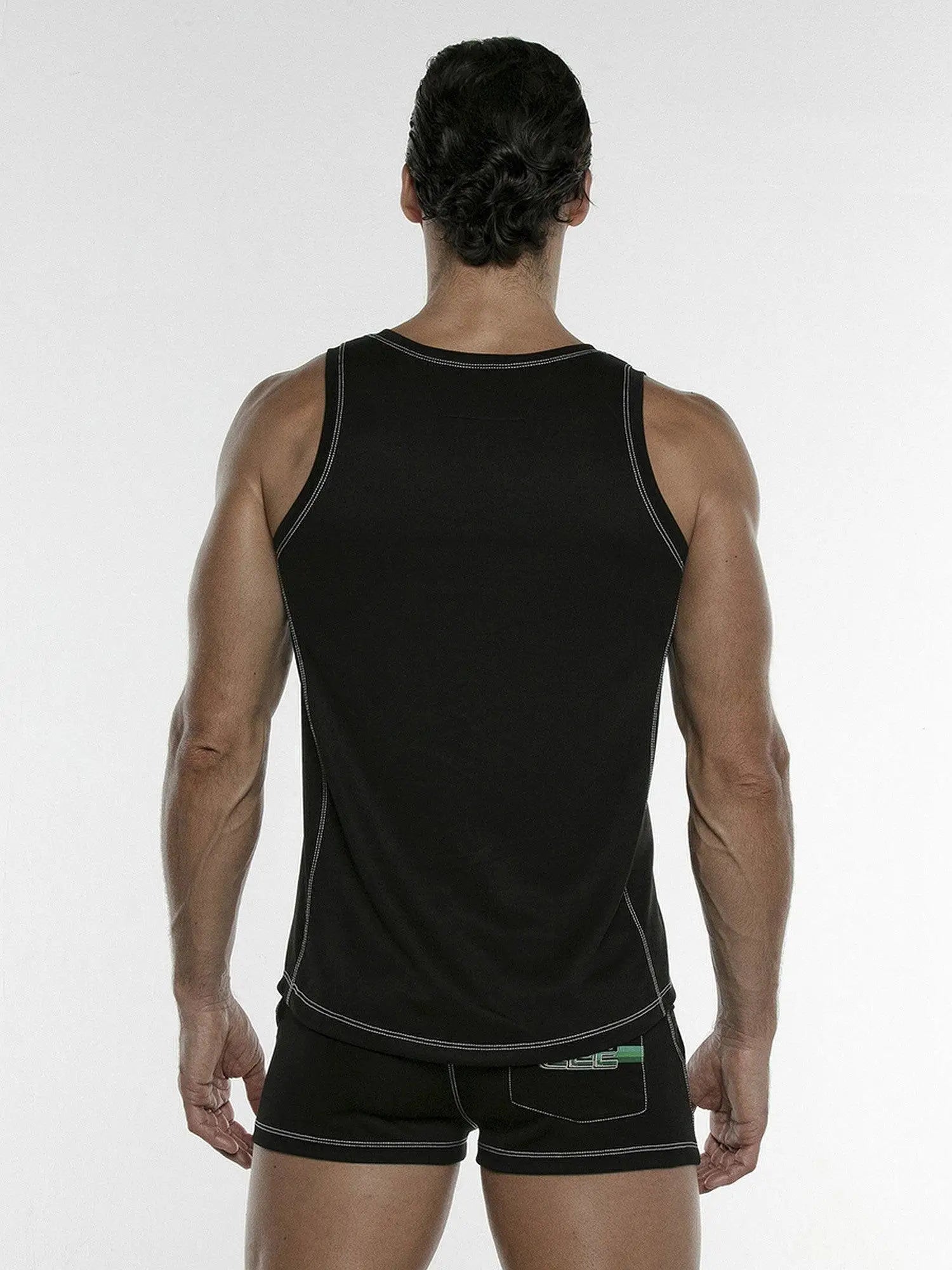 CODE 22 MOTION TANK TOP 9915 - Herren Fitness Gym Stringer Shirt - noodosz