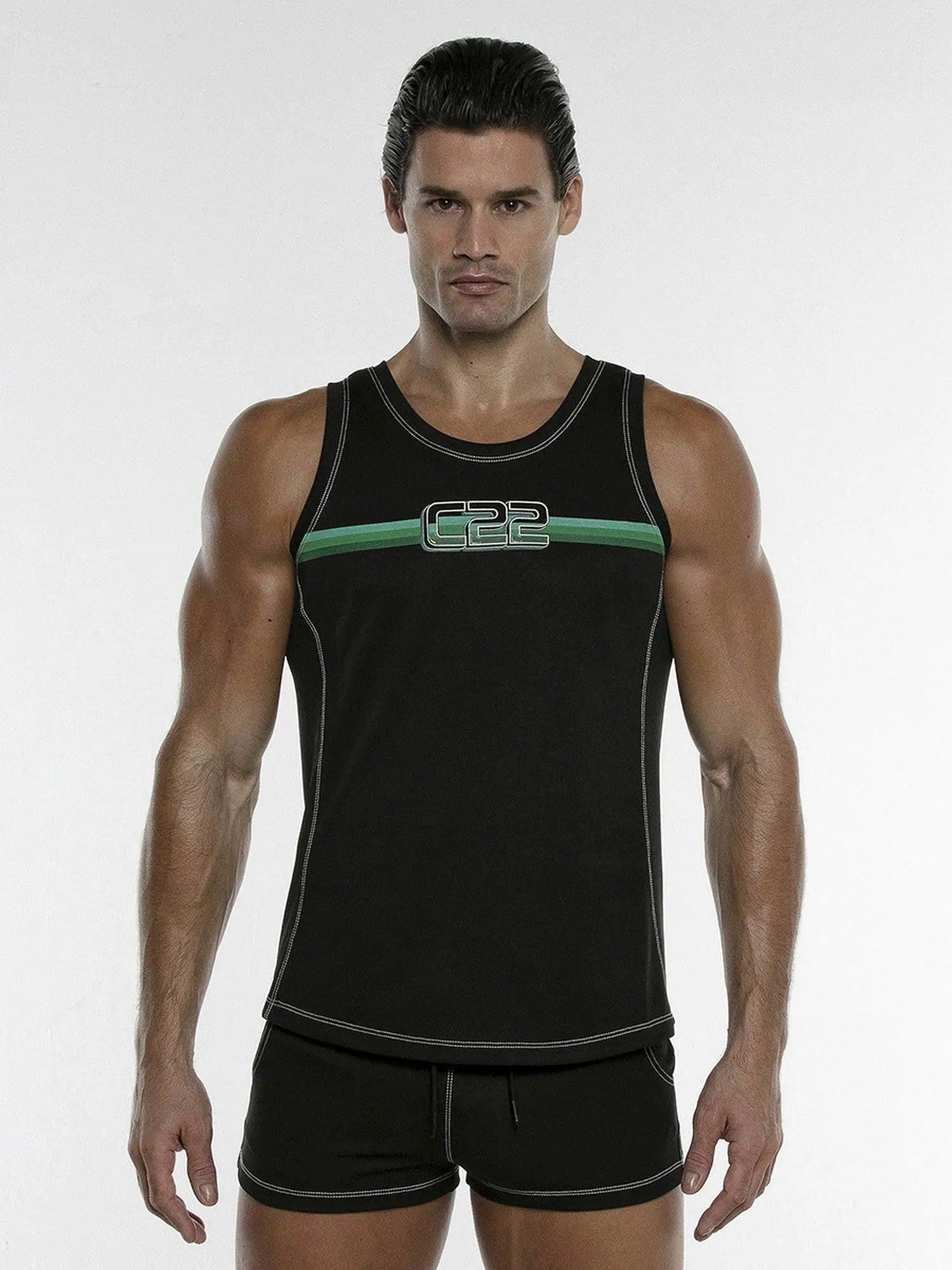 CODE 22 MOTION TANK TOP 9915 - Herren Fitness Gym Stringer Shirt - noodosz CODE 22  MOTION TANK TOP 9915, Größe XL Code 22 Kleidung & Accessoires:Herren:Herrenmode:Fitnessmode:Sporttops nudosz.myshopify.com