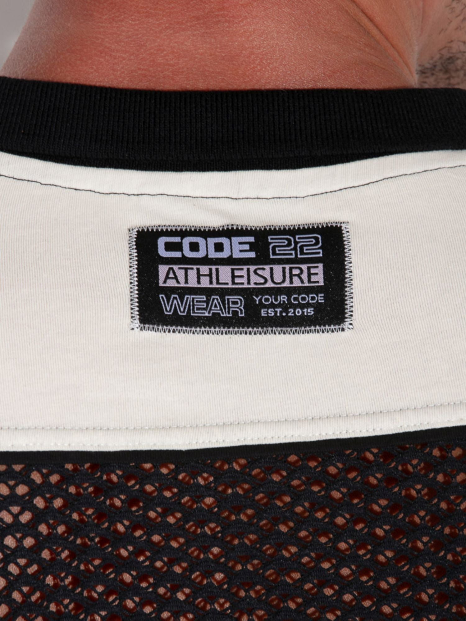 CODE 22 Openwork Jacquard Polo - 9735 Fishnet Polohemd Black - Code 22 - Shop Deutschland Noodosz