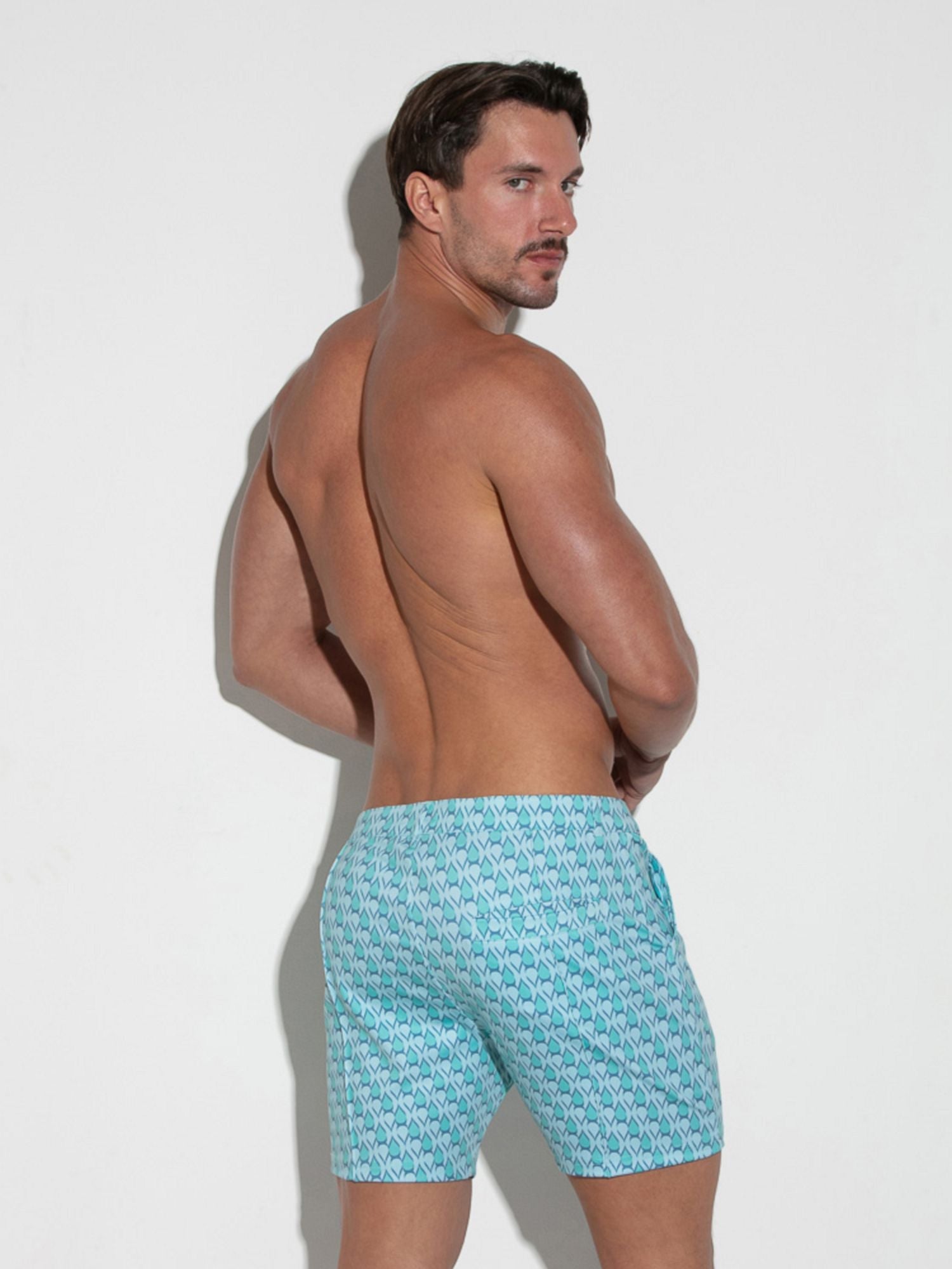 Code 22 SILKY STRETCH SHORTS - 9749, kurze Chino Hose Aqua - Code 22 - Shop Deutschland Noodosz