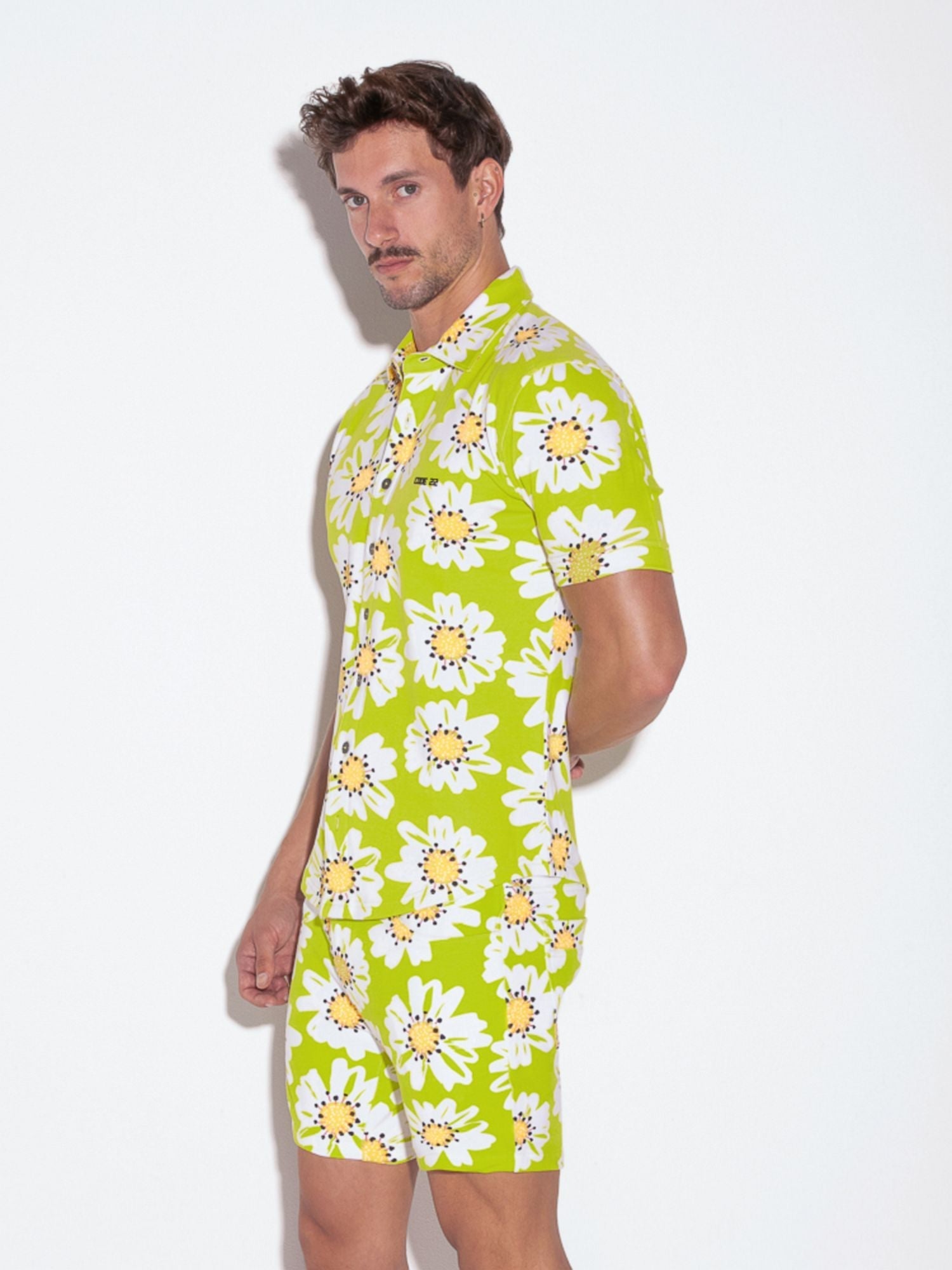 CODE 22 Stretch Hemd Lime 9721, Freizeithemd bedruckt - Code 22 - Shop Deutschland Noodosz