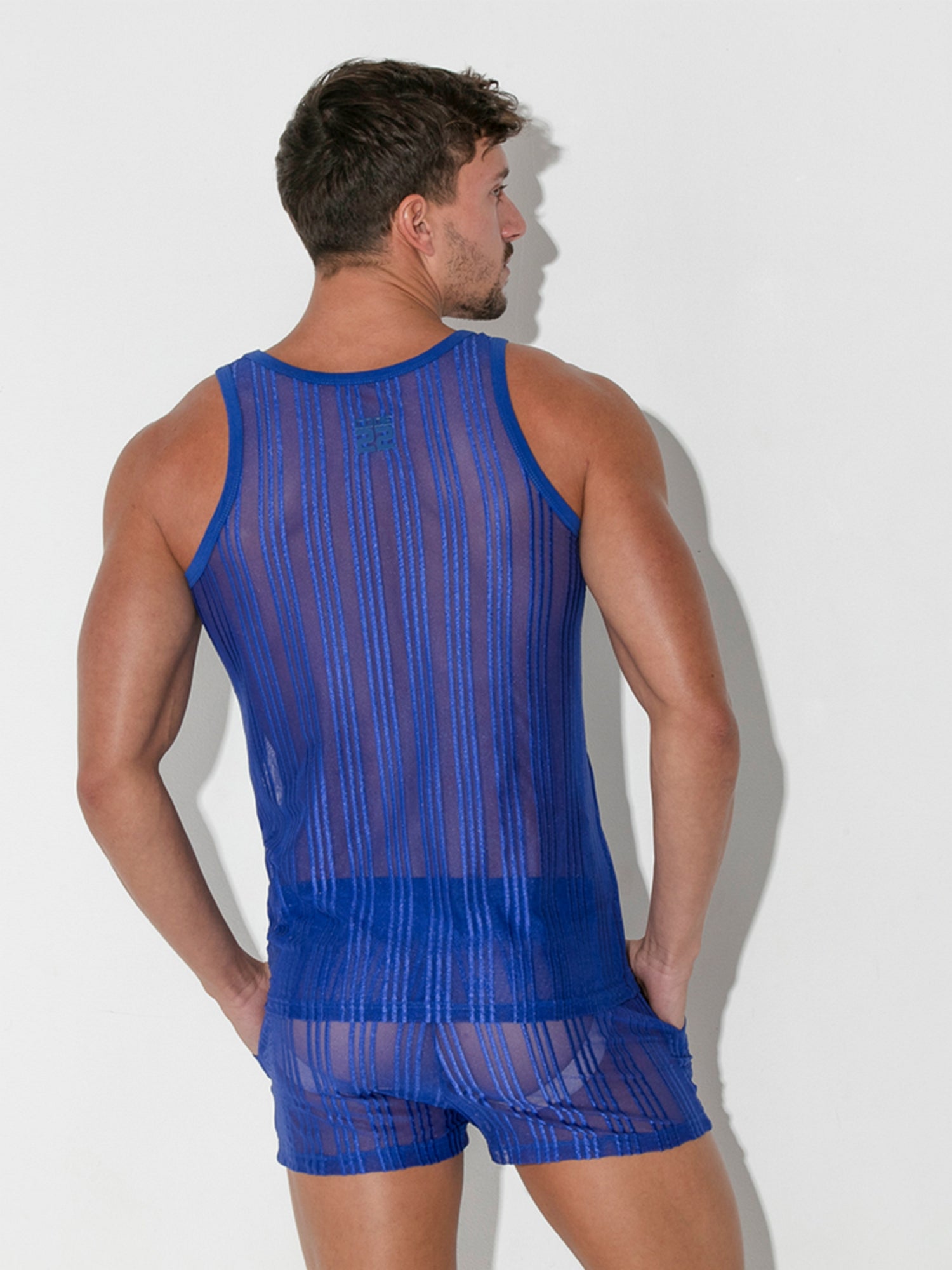 CODE 22 STRIPED MESH Tank Top - 9623 - noodosz CODE 22 STRIPED MESH Tank Top - 9623 Code 22 Kleidung & Accessoires:Herren:Herrenmode:Shirts & Hemden:T-Shirts nudosz.myshopify.com